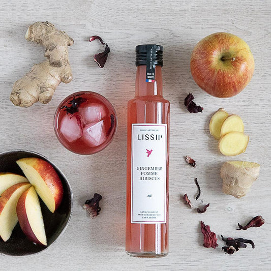 Sirop Artisanal | Gingembre Pomme Hibiscus - Nubia